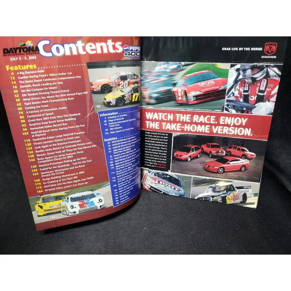 Daytona Beach Speedway Pepsi 400 NASCAR Winston Cup Series Program July 5 2003